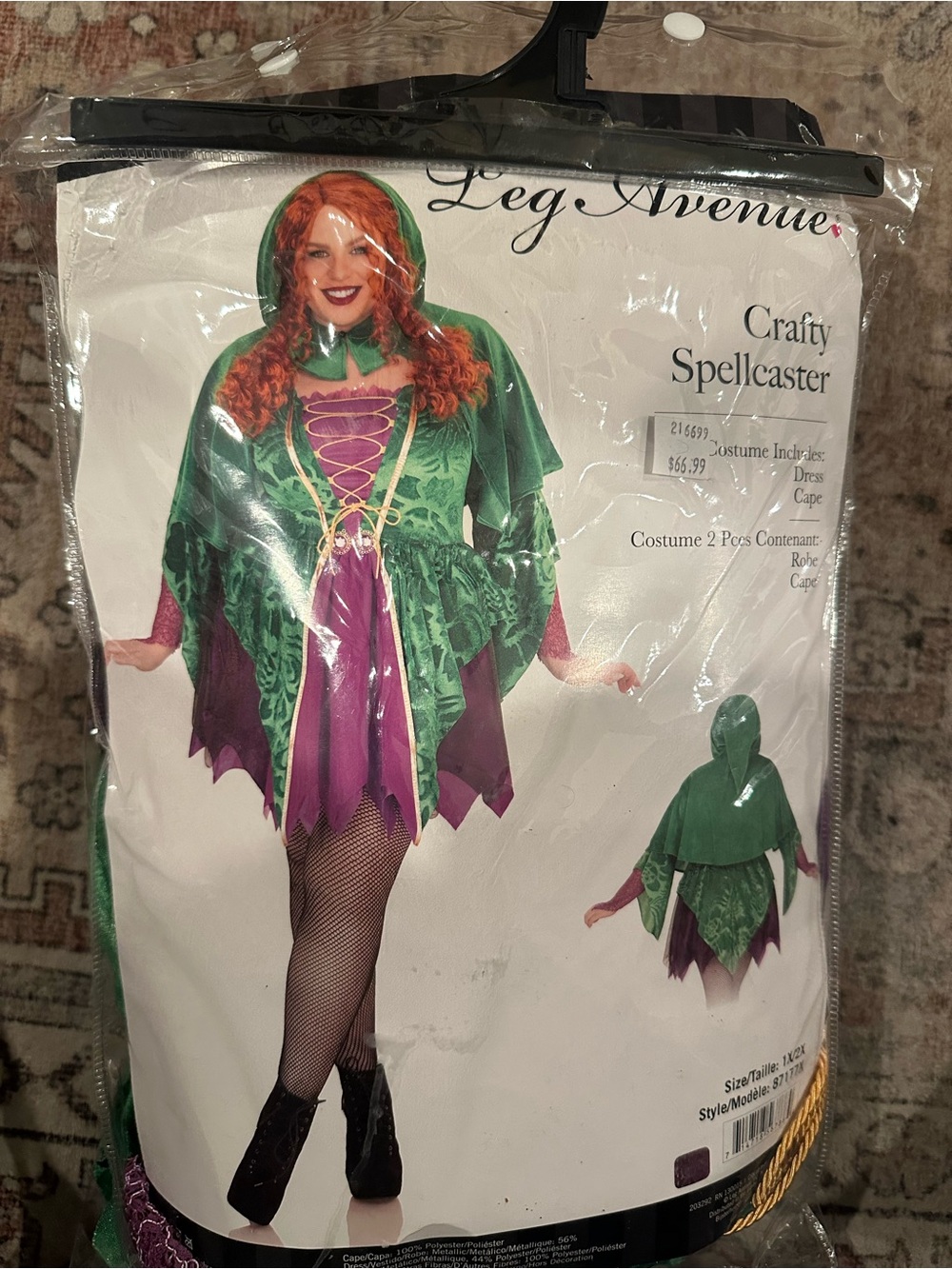 Leg Avenue Crafty Spellcaster Costume - Green & Purple